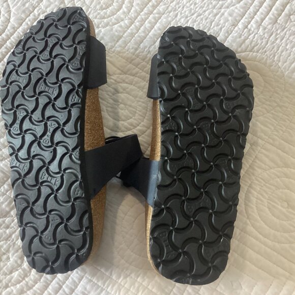 Birkenstock Womens Arizona Navy Blue Two-Strap Sandals Size L5 EU 36-35 Cork Foo - Picture 3 of 8